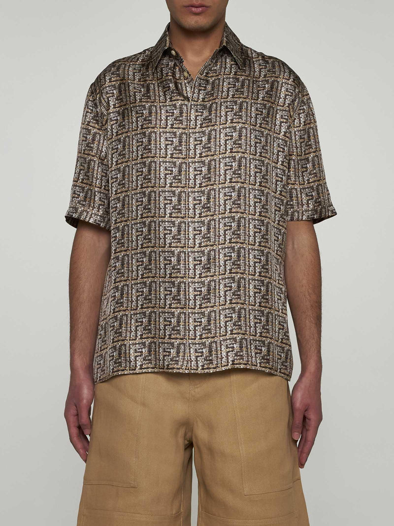 Fendi Ff Jacquard Cotton Shirt - Men