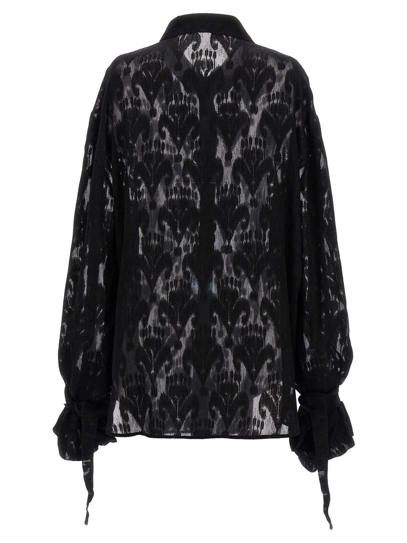 Saint Laurent Transparent Silk Pattern Shirt. - Men - Piano Luigi