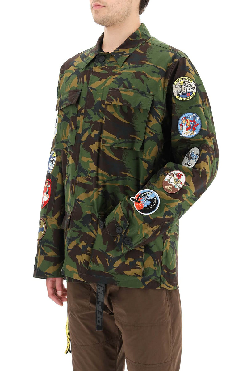 Off-White Safari Jacket With Decorative Patches - Men