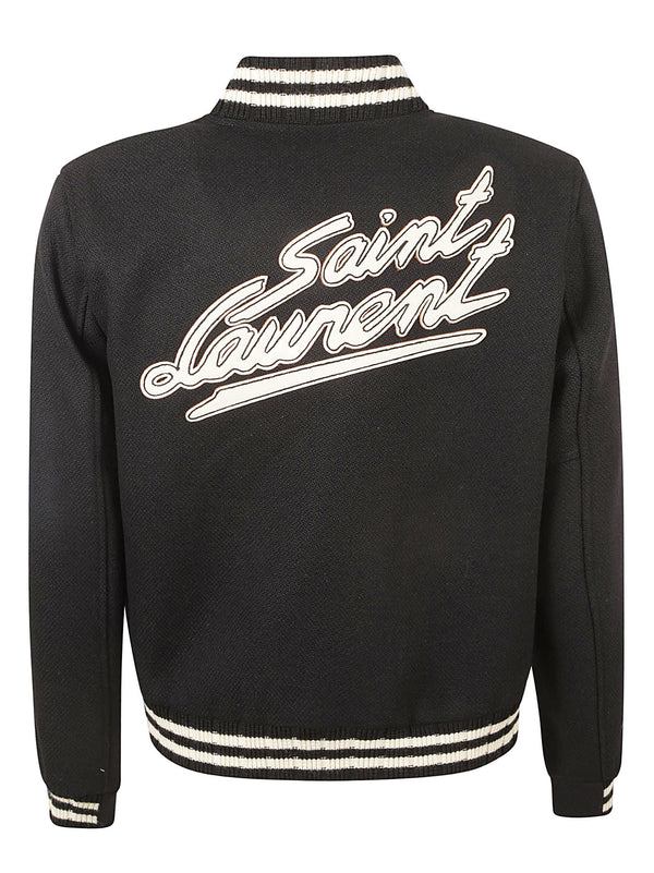 Saint Laurent Teddy College Varsity Bomber - Men