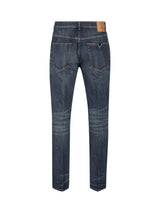 Valentino Logo Patch Mid-rise Jeans - Men