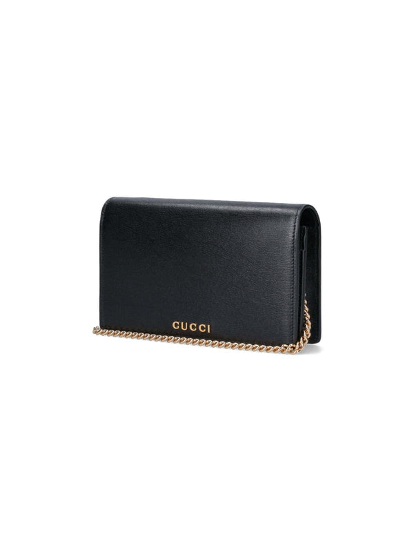 Gucci Logo Shoulder Strap Wallet - Women