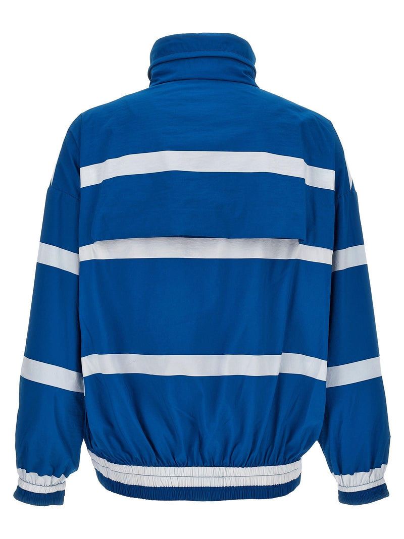 J.W. Anderson Logo Print Striped Jacket - Men - Piano Luigi