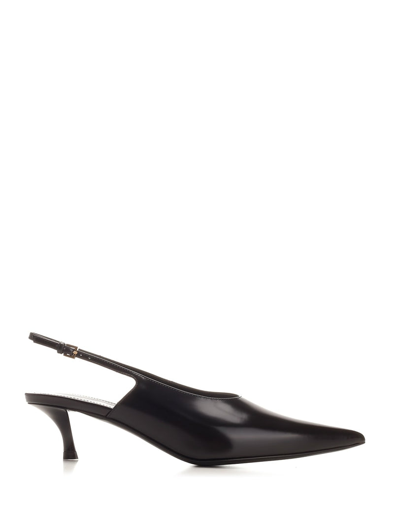 Givenchy Black Leather Slingbacks - Women