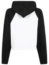 Balmain Print Raglan Cropped Hoodie - Women