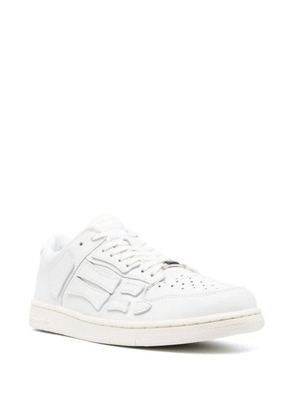 AMIRI skel Top Low White Sneakers With Skeleton Patch In Leather Man - Men