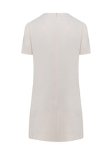Valentino Crepe Couture Logo Plaque Short-sleeved Dress - Women