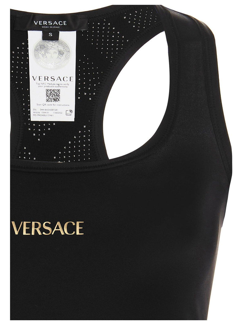 Versace Logo Printed Sleeveless Tank Top - Women