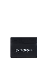 Palm Angels Black Calf Leather Card Holder - Men