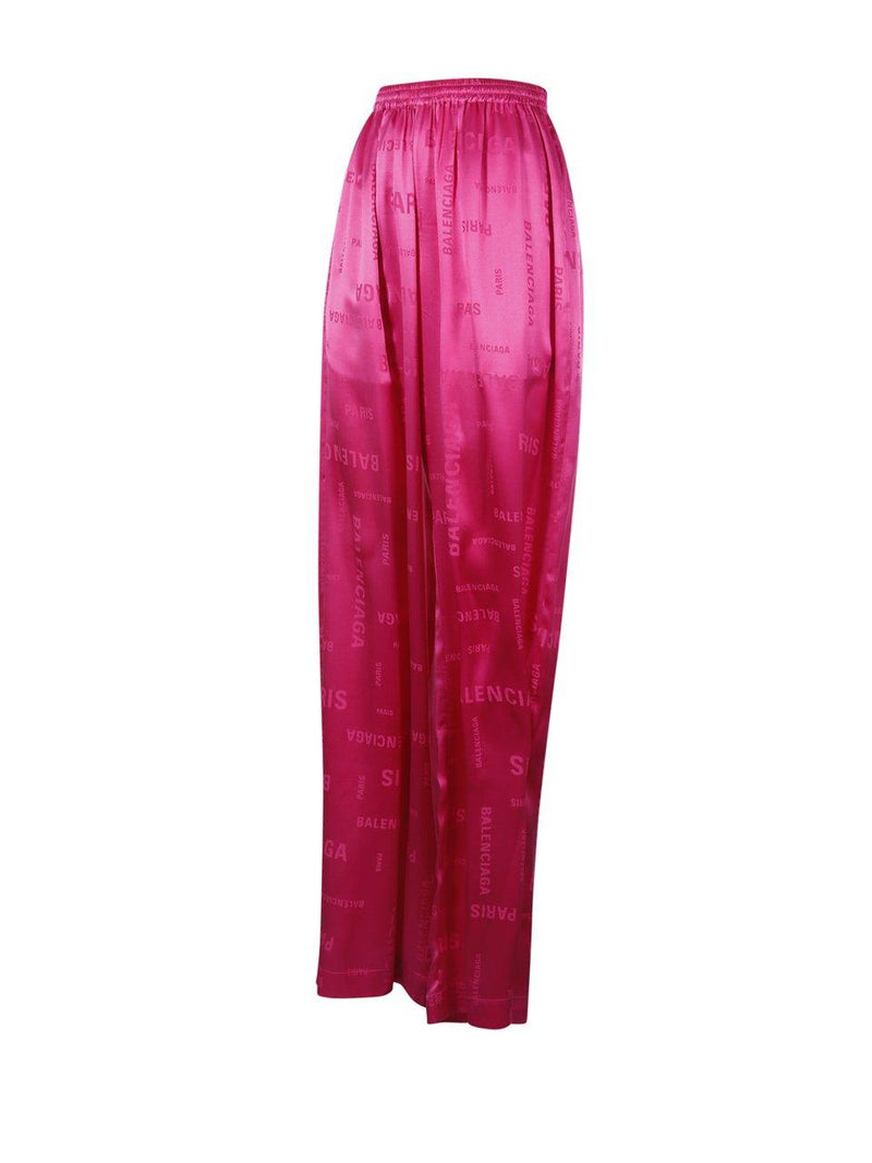 Balenciaga Allover Logo Elastic Waist Pants - Women