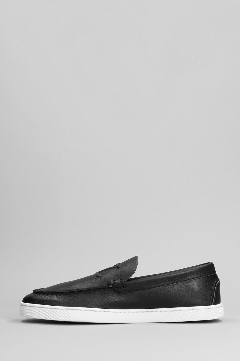 Christian Louboutin Varsiboat Loafers In Black Leather - Men