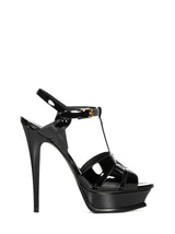 Saint Laurent Tribute Black Patent Leather Sandals - Women