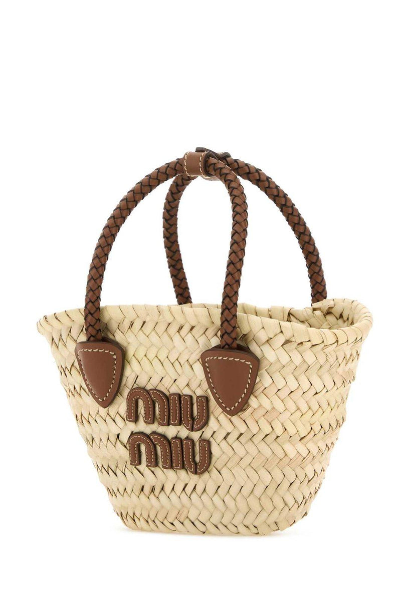 Miu Miu Logo Detailed Shopping Bag - Women