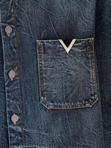 Valentino V-logo Buttoned Denim Jacket - Men
