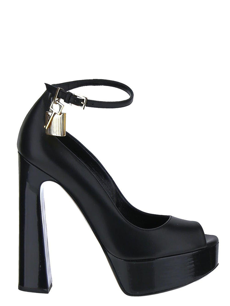 Tom Ford Leather Peep Toe Platform Pump - Women