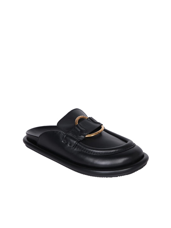 Moncler Bell Black Mules - Women