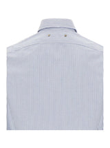 Golden Goose White And Light Blue Shirt With Stripe Motif In Cotton Woman - Women