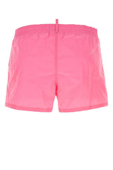 Dsquared2 Fuchsia Stretch Nylon Swimming Shorts - Men