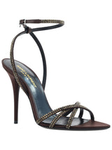 Saint Laurent Crystal Satin Sandal - Women