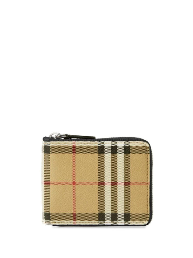 Burberry Checked Zip-around Wallet - Men