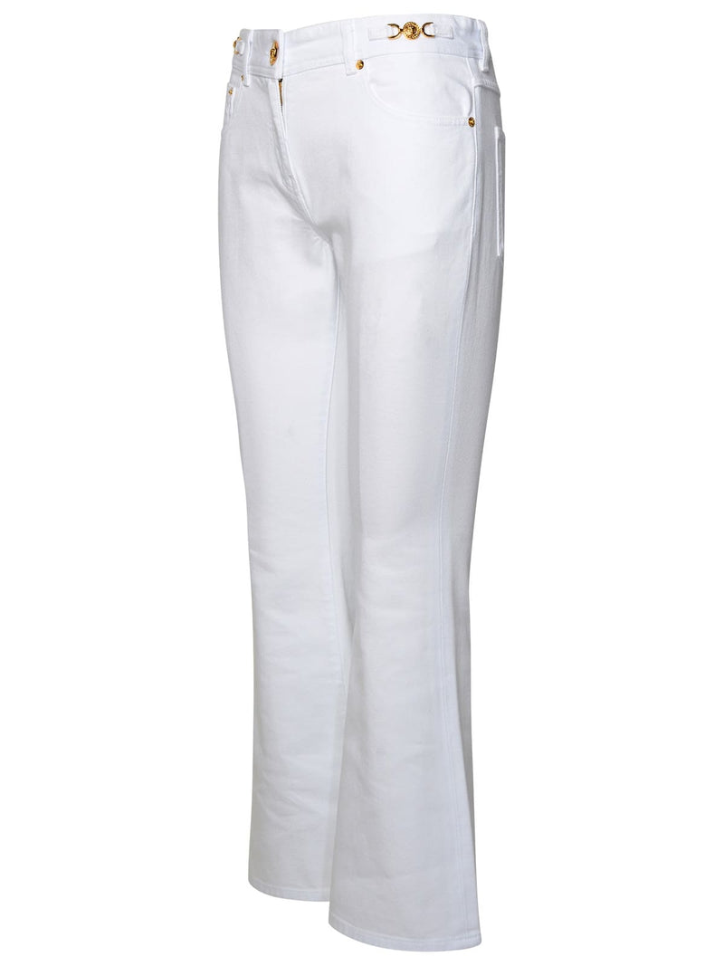 Versace White Cotton Jeans - Women