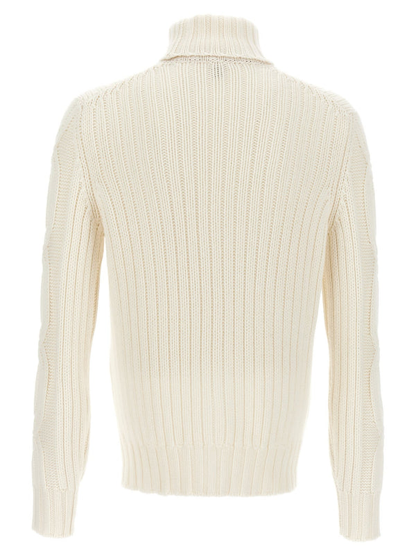 Brunello Cucinelli Braided Cashmere Turtleneck Sweater - Men