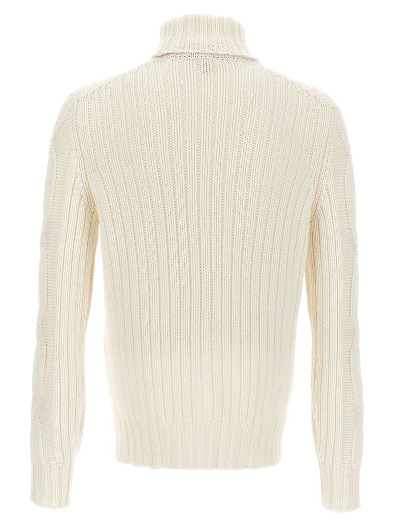 Brunello Cucinelli Braided Cashmere Turtleneck Sweater - Men