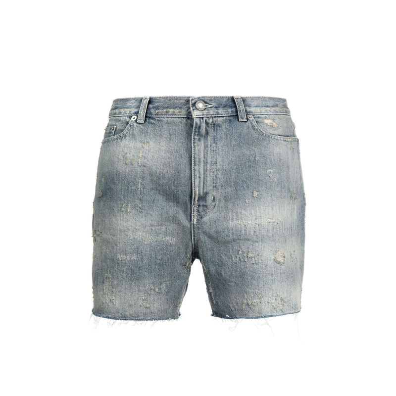 Saint Laurent Denim Destroyed California Shorts - Men