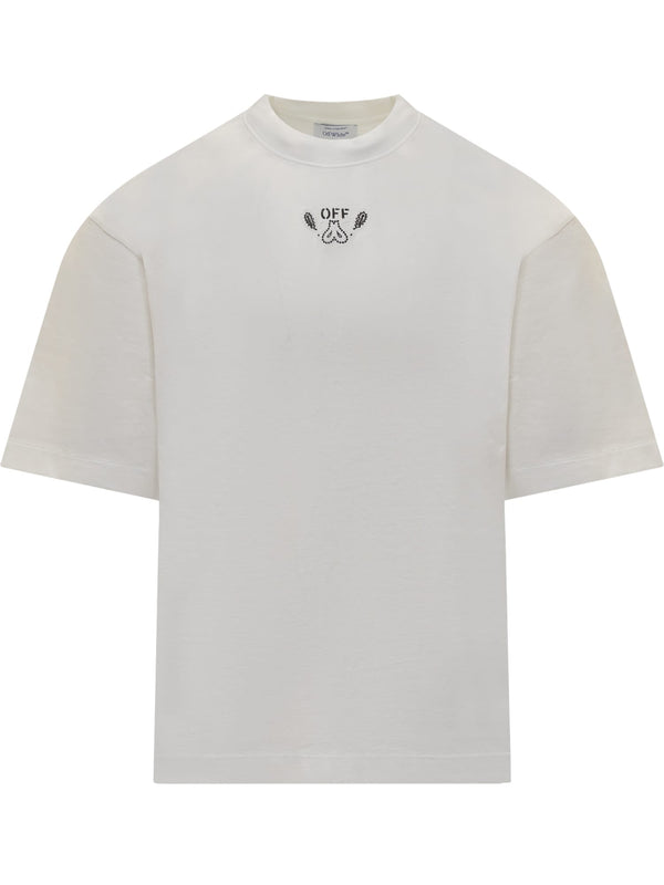 Off-White T-shirt With Bandana Motif - Men