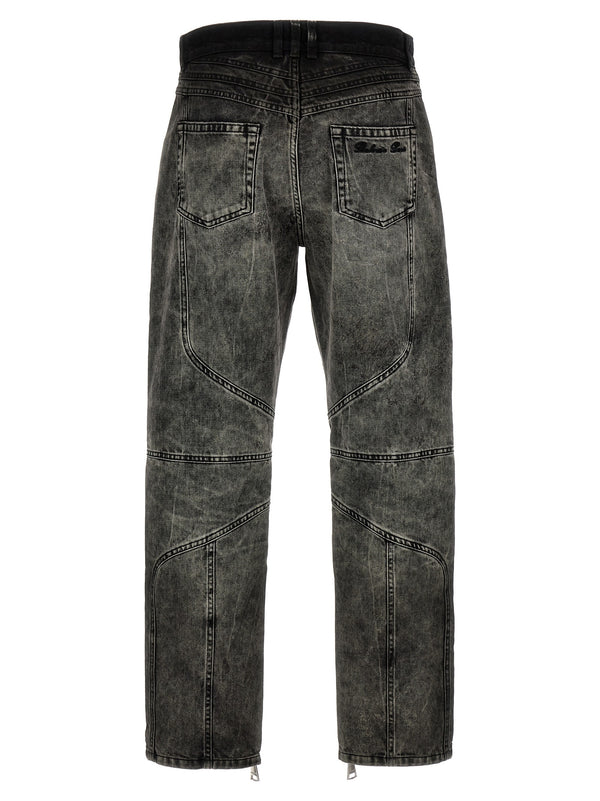 Balmain bleached Motor Denim Jeans - Men