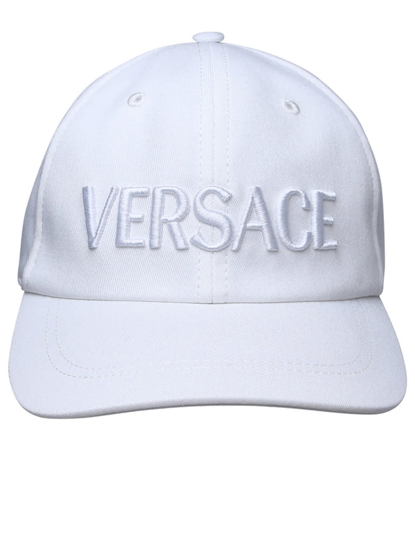 Versace White Cotton Cap - Women