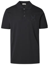 Moncler Polo Shirt In Blue Cotton - Men