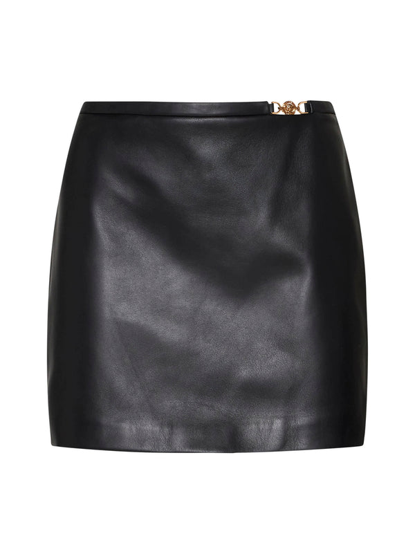 Versace Leather Mini Skirt - Women