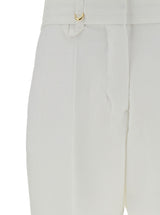 Jacquemus le Pantalon Tibau White Tailored High-waisted Pants In Cotton Woman - Women