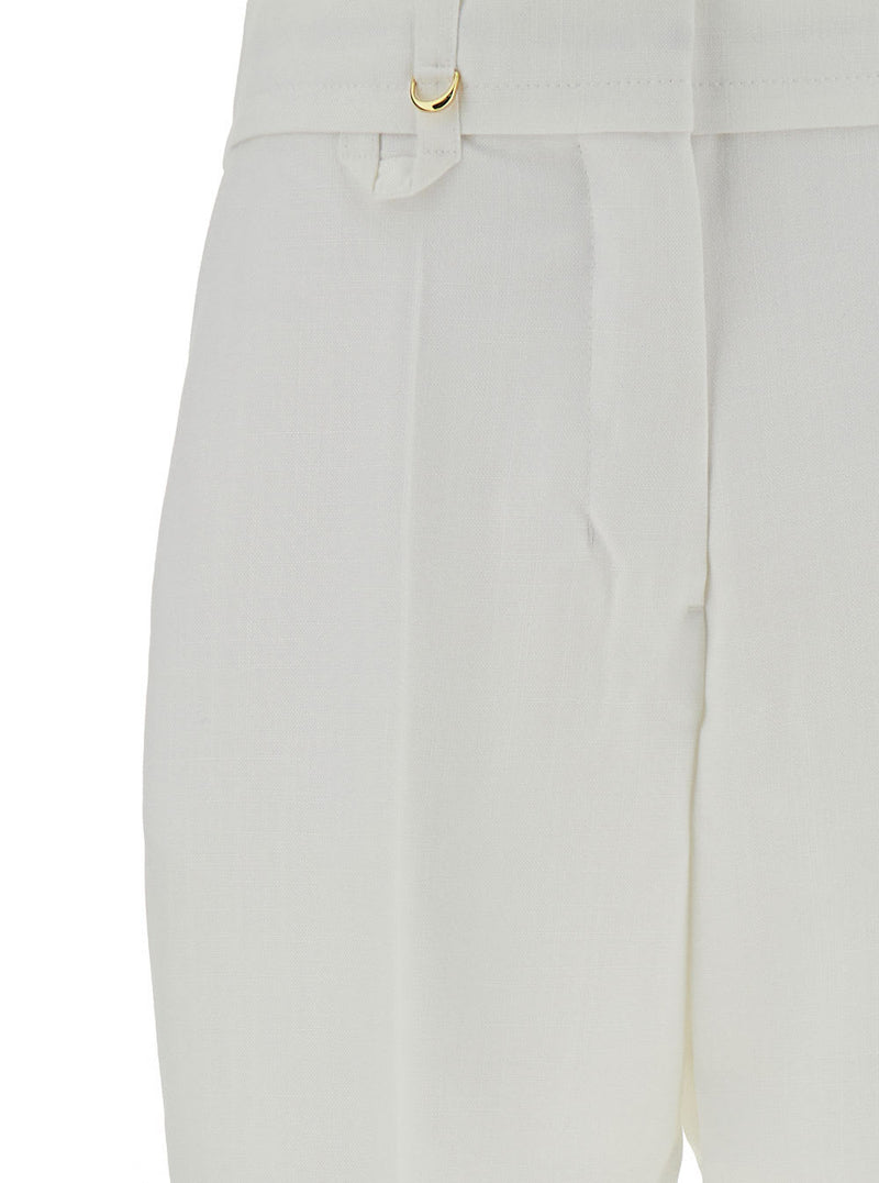 Jacquemus le Pantalon Tibau White Tailored High-waisted Pants In Cotton Woman - Women