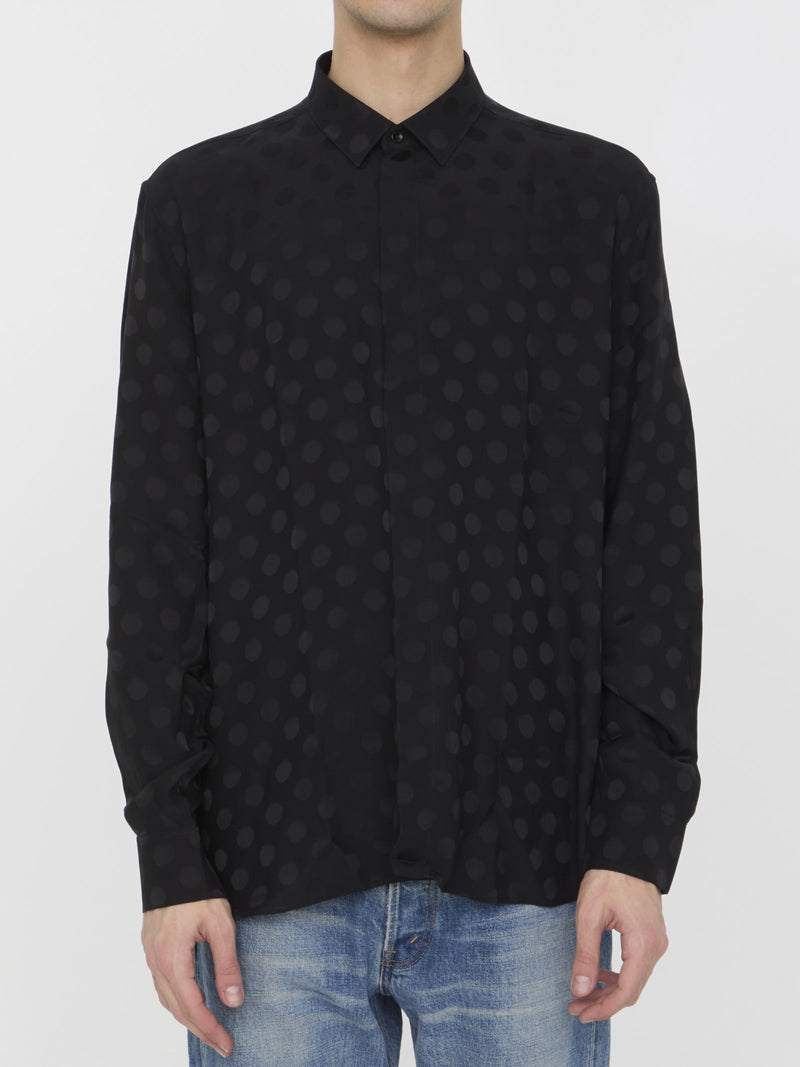 Saint Laurent Polka-dot Silk Shirt - Men