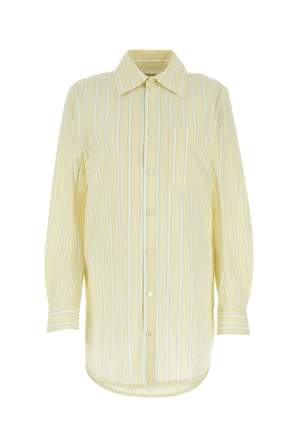 Bottega Veneta Embroidered Cotton Blend Oversize Shirt - Women