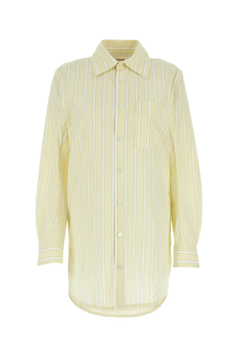 Bottega Veneta Embroidered Cotton Blend Oversize Shirt - Women