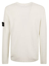 Stone Island Logo Patched Knit Crewneck Sweatshirt - Men