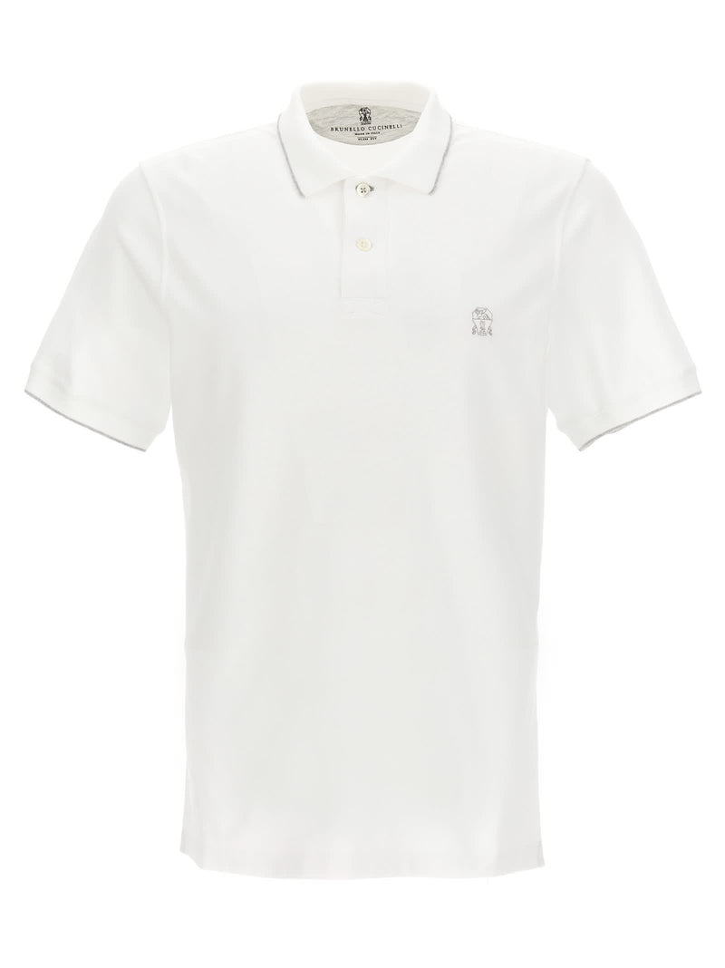 Brunello Cucinelli Embroidered Logo Polo Shirt - Men