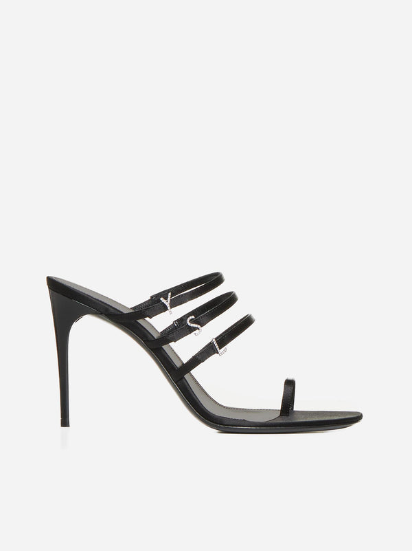 Saint Laurent Free Luz Satin Sandals - Women