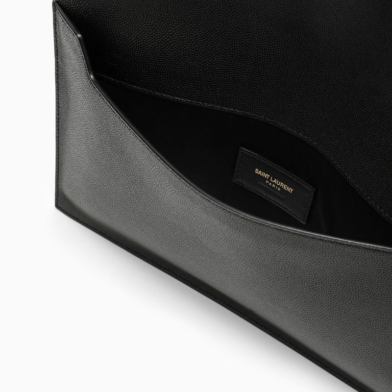 Saint Laurent Black Leather Uptown Envelope - Women - Piano Luigi