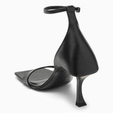 Balenciaga Hourglass 100 Black Leather Sandal - Women