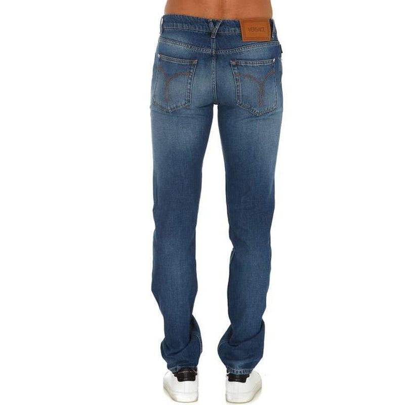 Versace Cotton Logo Denim Jeans - Men - Piano Luigi