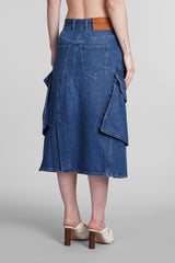 J.W. Anderson Skirt In Blue Cotton - Women