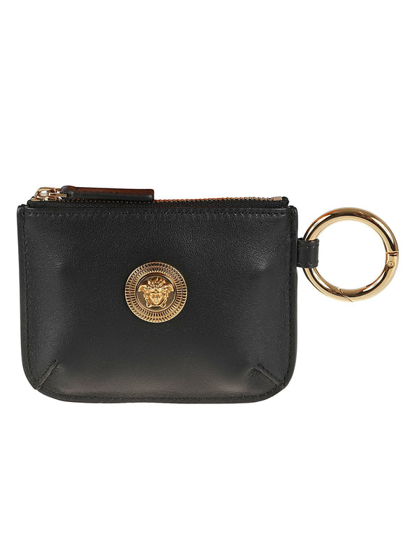 Versace Logo Top-zip Coin Case - Men