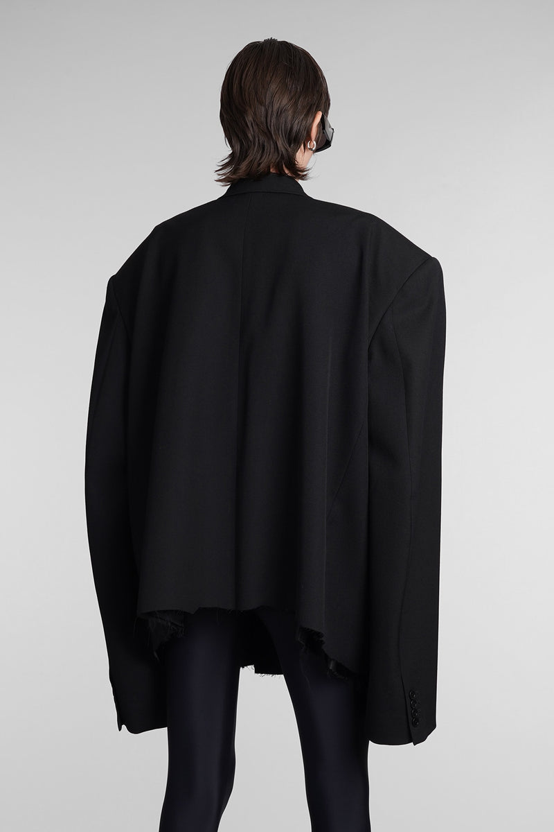 Balenciaga Blazer In Black Wool - Women