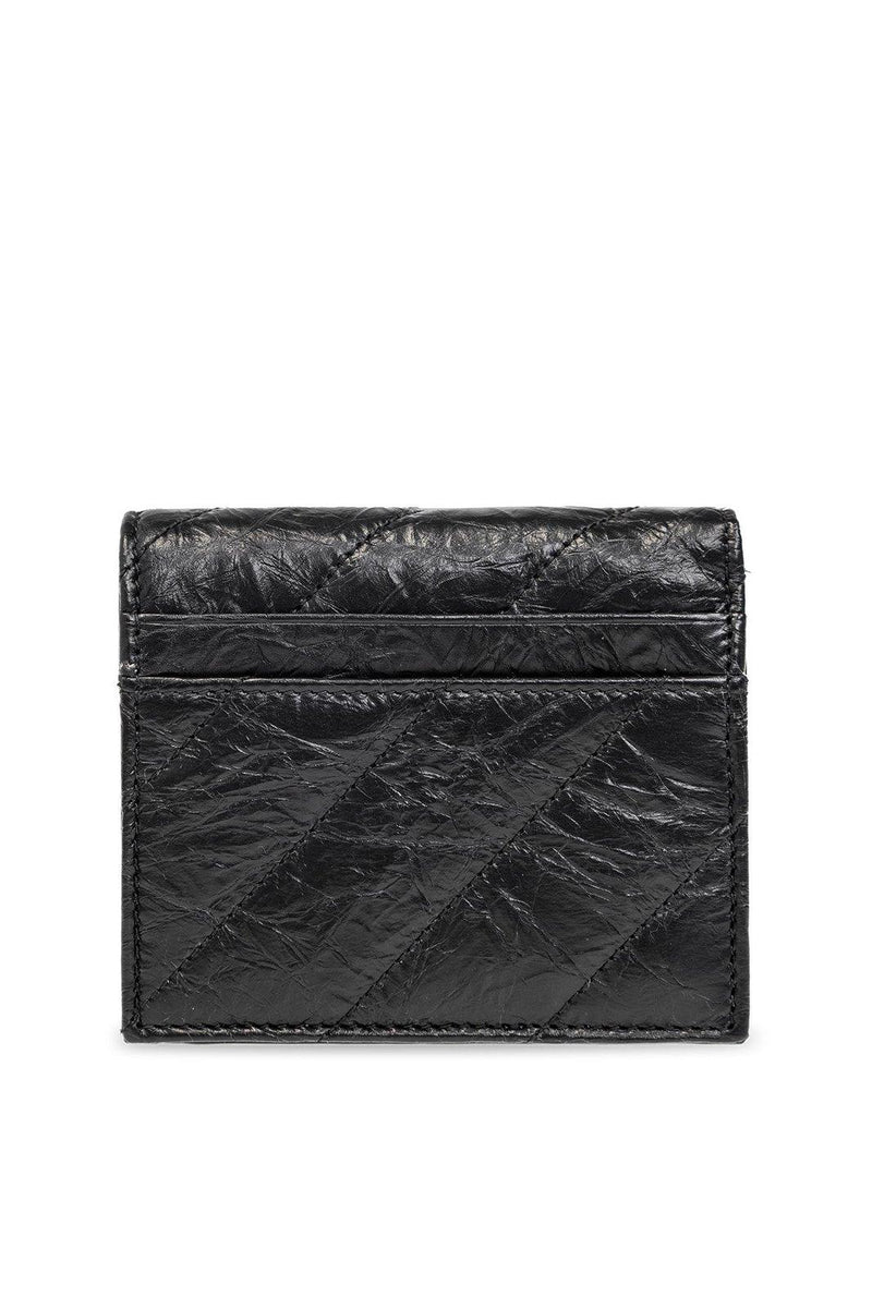 Balenciaga Crush Logo Plaque Wallet - Women