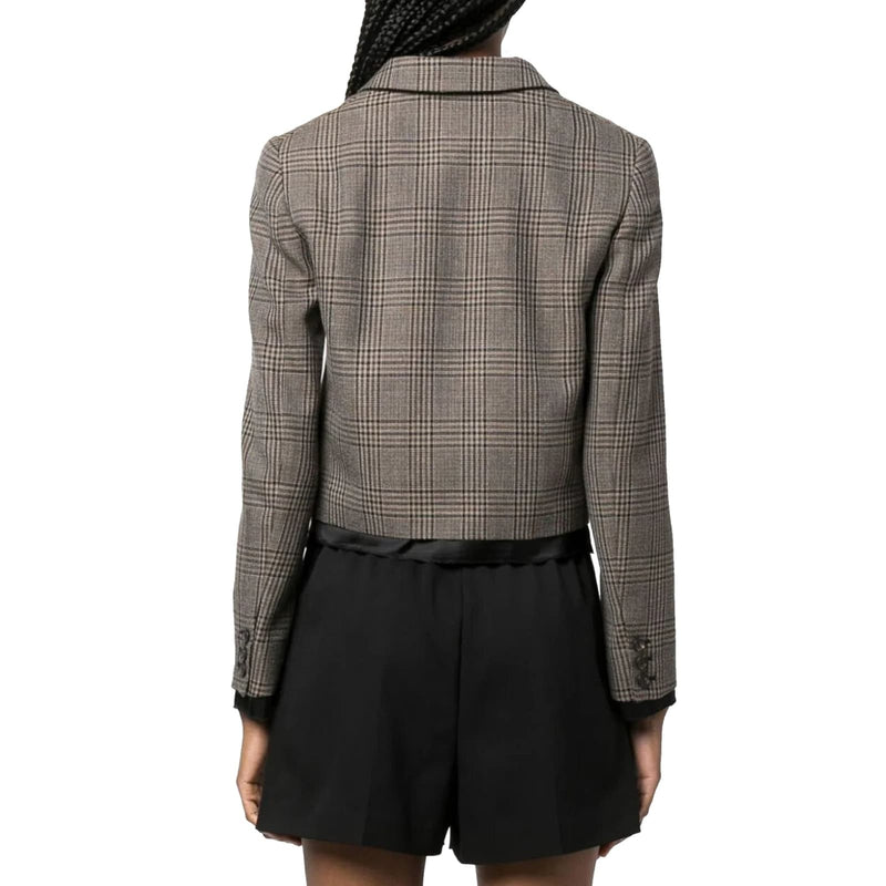 Miu Miu Check-pattern Wool Jacket - Women