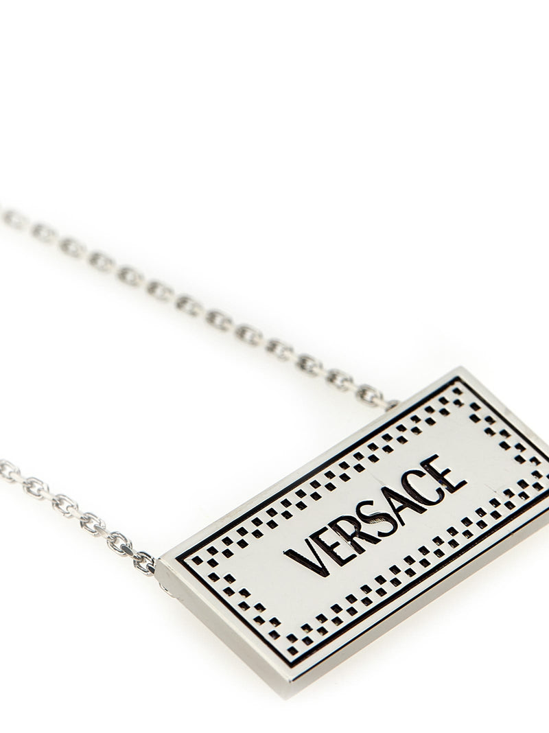 90s Vintage Versace Logo Necklace - Men